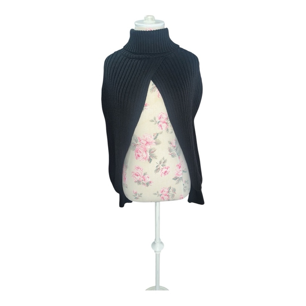 Eloquii Women’s Black Turtleneck Sweater Shrug Ribbed Sized 14/16 Super Stylish - Picture 5 of 7